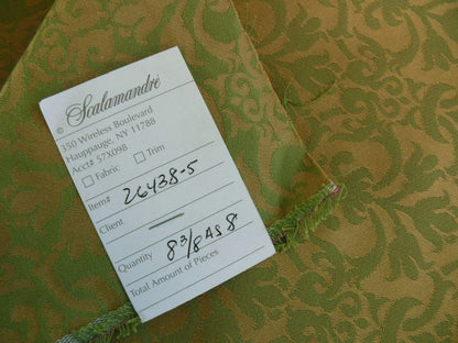 By Yd Scalamandre Fleur Renaissance Damask Willow Green Goldenrod Cotton MSRP USD 141/Y