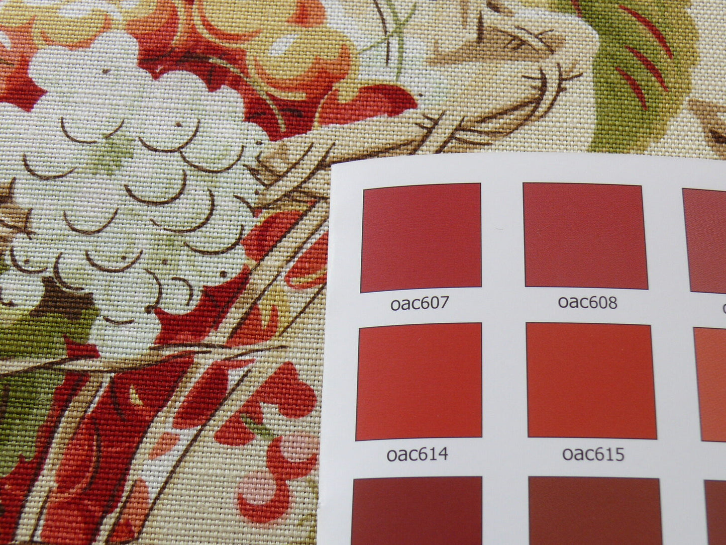 BY Yard COLEFAX &amp; FOWLER "CHELWOOD" BASKET CHERRY COTTON PRINT ON LINEN/LINEN BLEND BTY