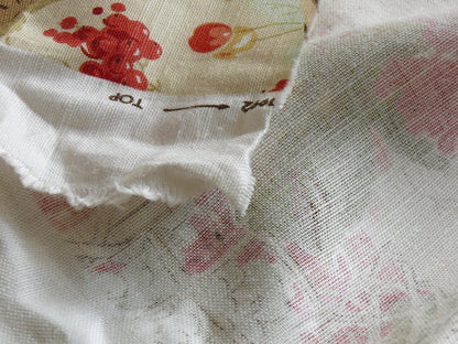 BY Yard COLEFAX &amp; FOWLER "CHELWOOD" BASKET CHERRY COTTON PRINT ON LINEN/LINEN BLEND BTY