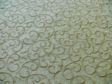 by yard Pindler &amp; Pindler Silk Embroidery Scroll Olive Green MSRP USD200+/y