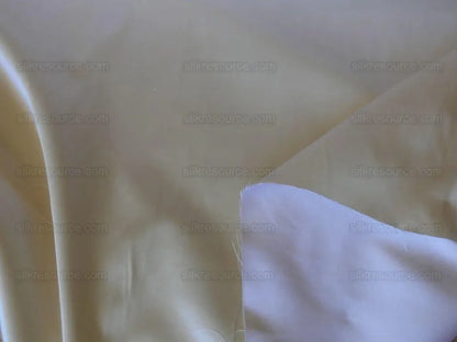 Clarence House Monceau Satin 100% Silk Double-faced Duchess Satin WHITE &amp; CREAM Snow White CHAMPAGNE