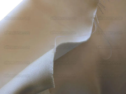 Clarence House Monceau Satin 100% Silk Double-faced Duchess Satin WHITE &amp; CREAM Snow White CHAMPAGNE