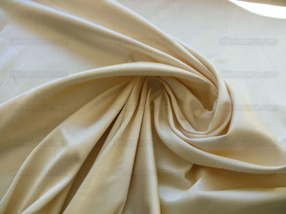 Clarence House Monceau Satin 100% Silk Double-faced Duchess Satin WHITE &amp; CREAM Snow White CHAMPAGNE