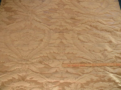 Clarence House Cosette Sand Silk &amp; Cotton Satin Damask MSRP USD 334/Y