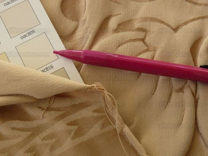 Clarence House Cosette Sand Silk &amp; Cotton Satin Damask MSRP USD 334/Y