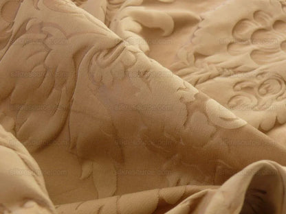 Clarence House Cosette Sand Silk &amp; Cotton Satin Damask MSRP USD 334/Y