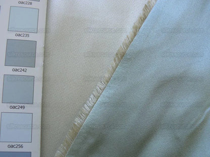 Clarence House Monceau 100% Silk Double-faced Duchess Satin Ivory &amp; Sky Blue