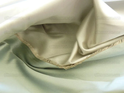 Clarence House Monceau 100% Silk Double-faced Duchess Satin Ivory &amp; Sky Blue