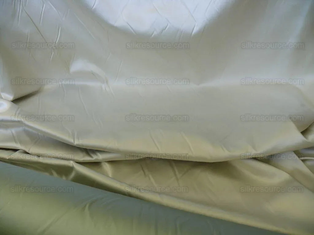 Clarence House Monceau 100% Silk Double-faced Duchess Satin Ivory &amp; Sky Blue