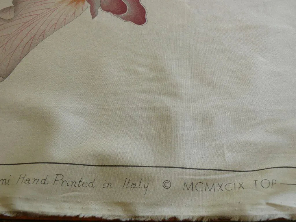 Clarence House Meiji Iris Print 27-colors On Natural Background Cotton Satin 27 Screens! Japanese