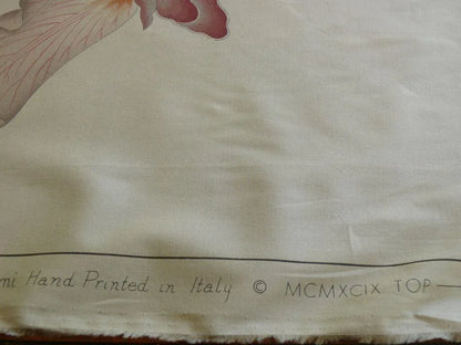 Clarence House Meiji Iris Print 27-colors On Natural Background Cotton Satin 27 Screens! Japanese