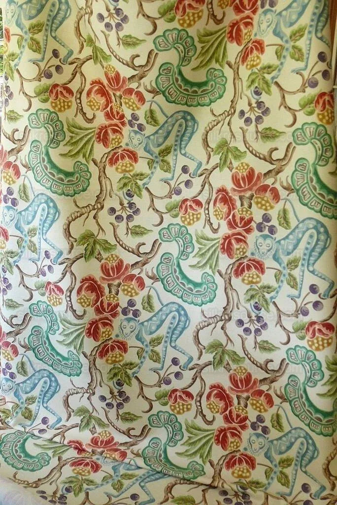 By Yd Clarence House Olana Linen Monkey Print