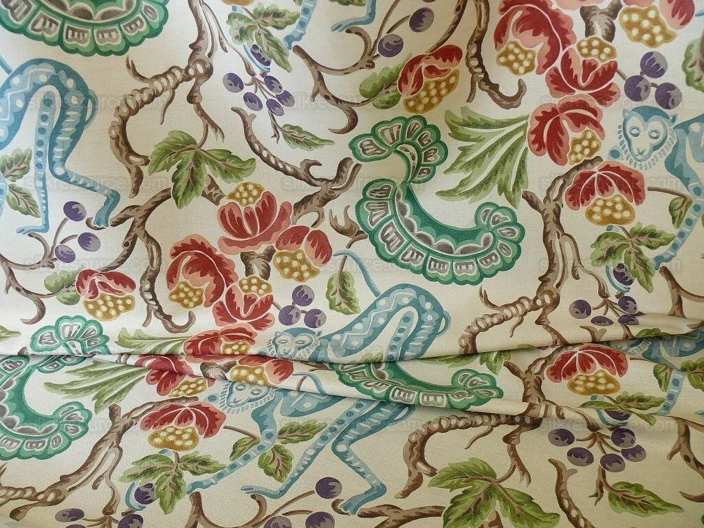 By Yd Clarence House Olana Linen Monkey Print