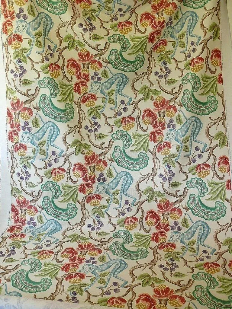 By Yd Clarence House Olana Linen Monkey Print