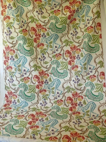 By Yd Clarence House Olana Linen Monkey Print