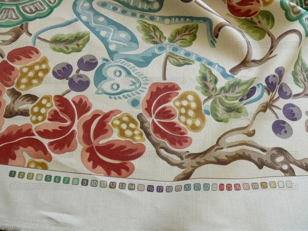 By Yd Clarence House Olana Linen Monkey Print