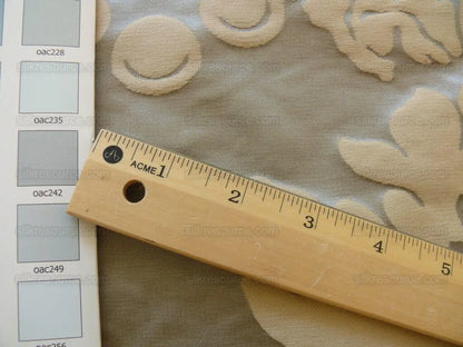 Clarence House Cosette Pale Blue Silk &amp; Cotton Satin Damask MSRP USD 334/Y