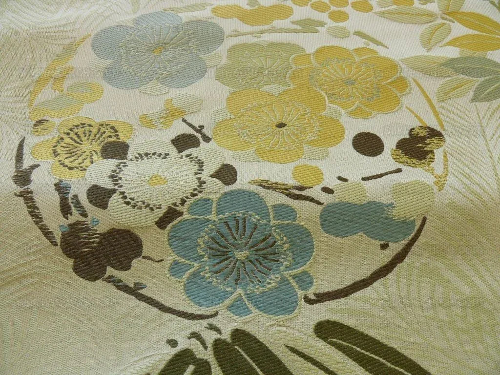 Kravet Coutour Imperial Kimono Ivory 100% Silk Lampas Porcelain Cream White Bty