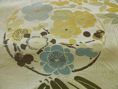 Kravet Coutour Imperial Kimono Ivory 100% Silk Lampas Porcelain Cream White Bty