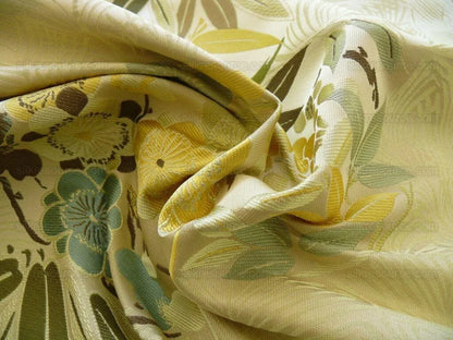 Kravet Coutour Imperial Kimono Ivory 100% Silk Lampas Porcelain Cream White Bty