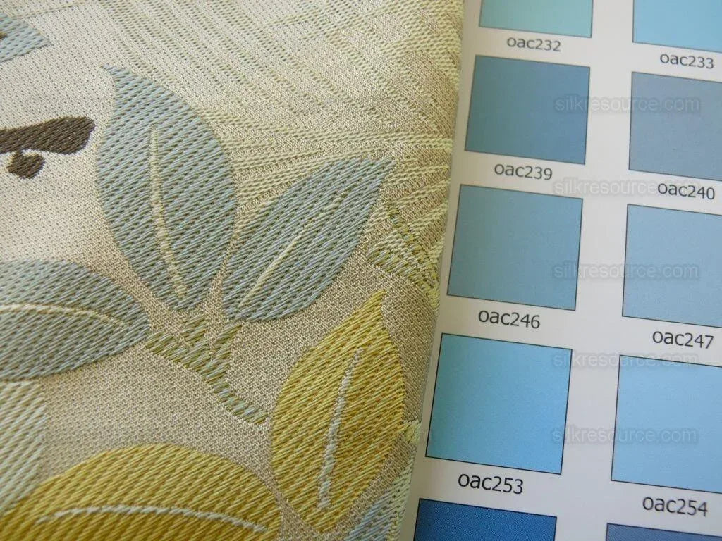 Kravet Coutour Imperial Kimono Ivory 100% Silk Lampas Porcelain Cream White Bty