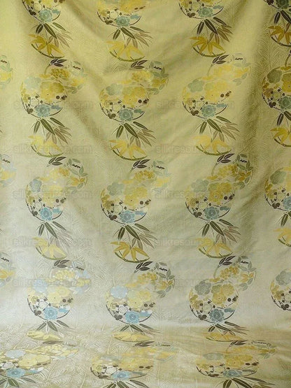 Kravet Coutour Imperial Kimono Ivory 100% Silk Lampas Porcelain Cream White Bty