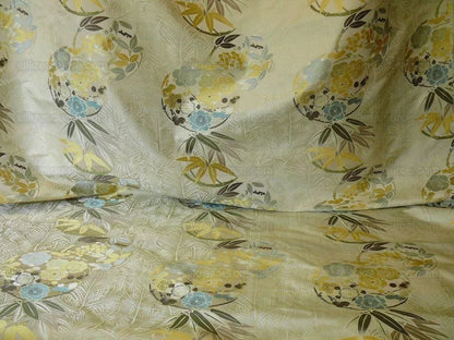 Kravet Coutour Imperial Kimono Ivory 100% Silk Lampas Porcelain Cream White Bty