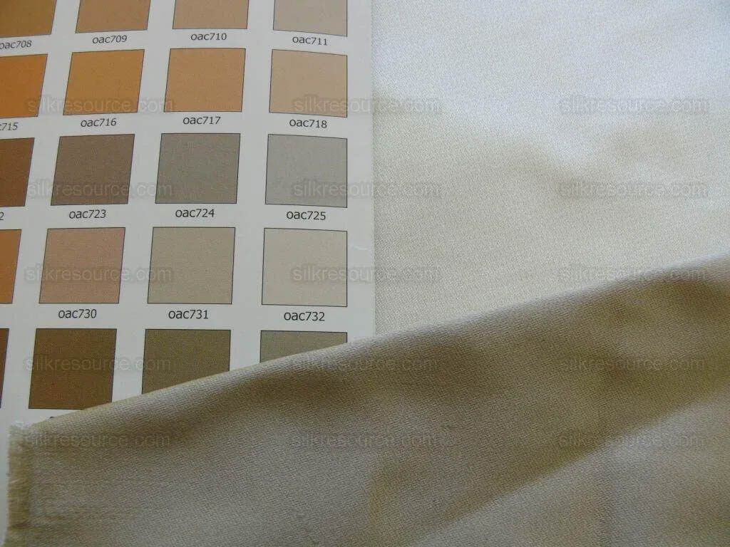 Clarence House Monceau Double Faced Duchess Satin Silk Cream/beige