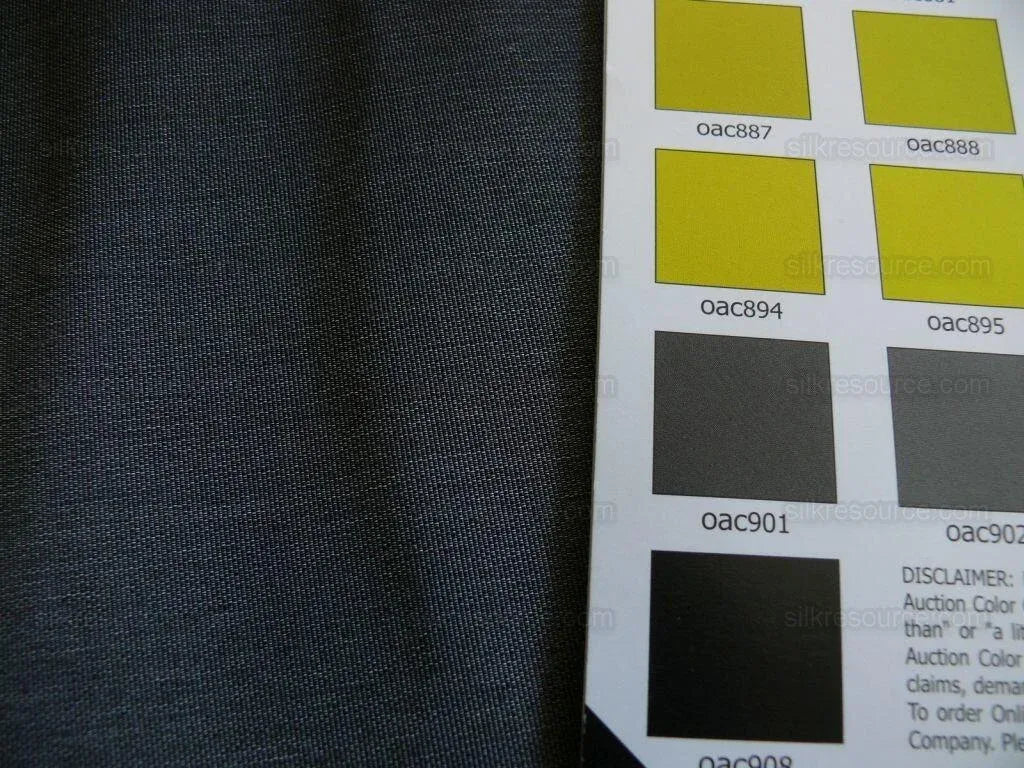 Clarence House Changeant Steel Charcoal Thick Taffeta Bty