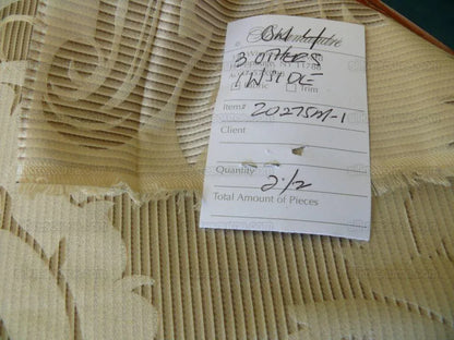 2.625y Scalamandre Colombine Striped Strie 100% Silk Damask Smoke Grey