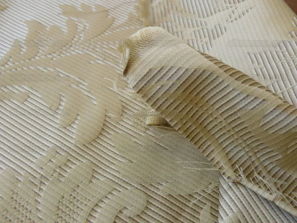 2.625y Scalamandre Colombine Striped Strie 100% Silk Damask Smoke Grey