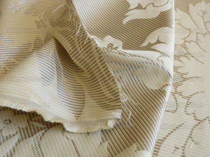 2.625y Scalamandre Colombine Striped Strie 100% Silk Damask Smoke Grey