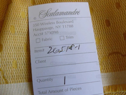 1yard Scalamandre Reveillon Unito Giallo Golden Clouds &amp; Dots Colony MSRP USD 405/Y