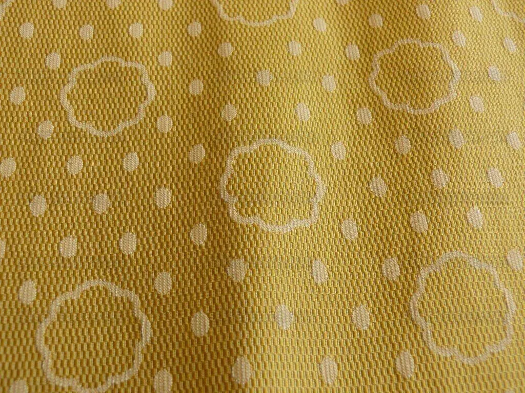 1yard Scalamandre Reveillon Unito Giallo Golden Clouds &amp; Dots Colony MSRP USD 405/Y