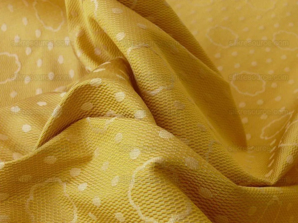 1yard Scalamandre Reveillon Unito Giallo Golden Clouds &amp; Dots Colony MSRP USD 405/Y