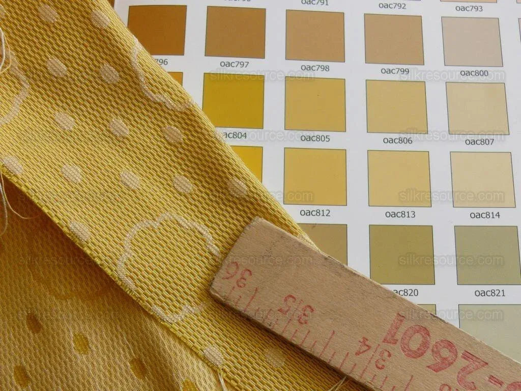 1yard Scalamandre Reveillon Unito Giallo Golden Clouds &amp; Dots Colony MSRP USD 405/Y