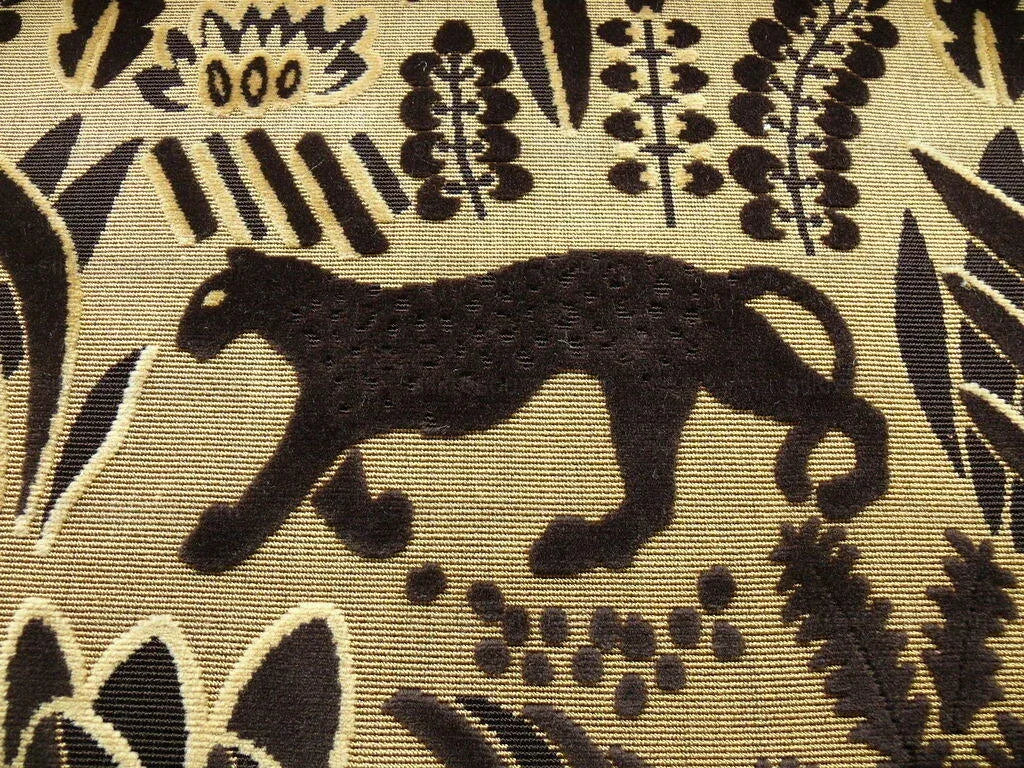 Clarence House Black Panther Cut Velvet 3.5+y