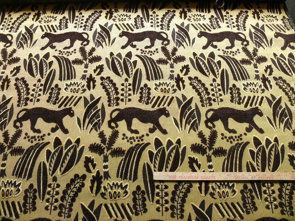 Clarence House Black Panther Cut Velvet 3.5+y