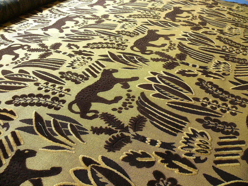 Clarence House Black Panther Cut Velvet 3.5+y