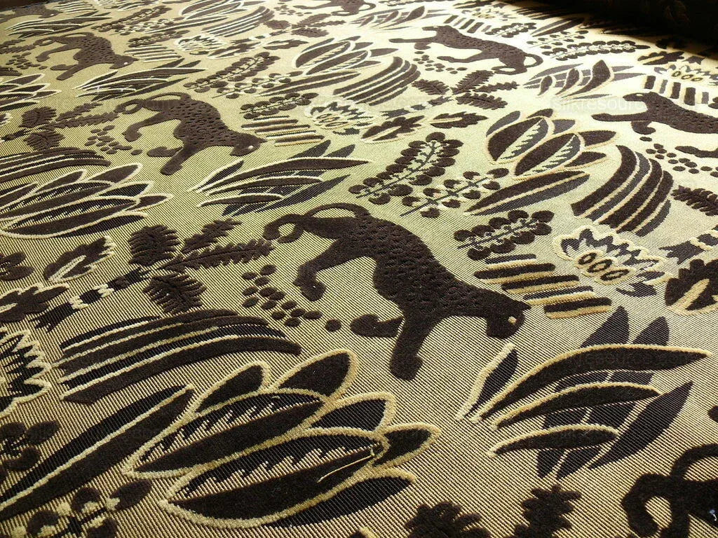 Clarence House Black Panther Cut Velvet 3.5+y