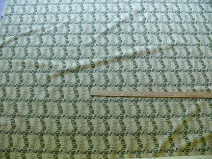 Clarence House Rubans Fleury Cotton Print Green On Natural Toile Country By Yard