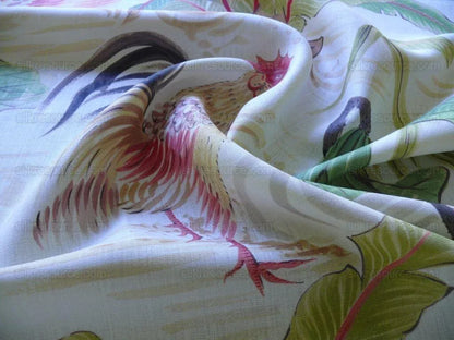 Clarence House Il Gallo Rooster Chicken Linen Print Bty MSRP USD 250