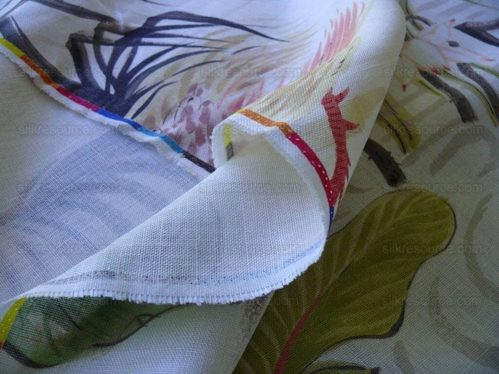 Clarence House Il Gallo Rooster Chicken Linen Print Bty MSRP USD 250