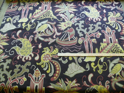 Clarence House Ithaque Mythical Animal On Black Bty