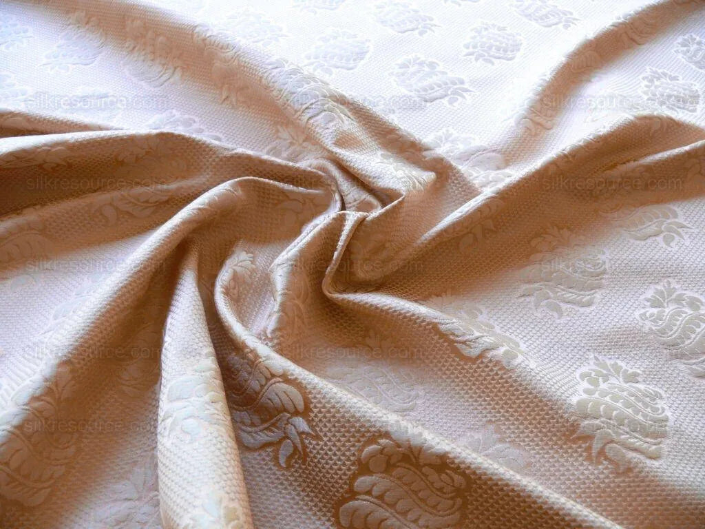 By Yard Scalamandre Peach Atlantis Nautical 100% Silk Sea Shell Pink