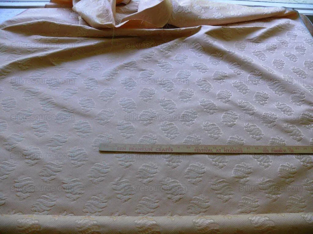 By Yard Scalamandre Peach Atlantis Nautical 100% Silk Sea Shell Pink