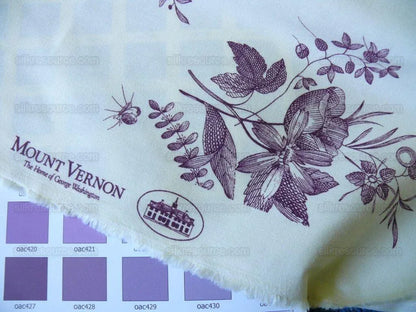 Brunschwig &amp; Fils Chinoisere A L'americaine Toile Berry Plum Deep Purple White Cotton Bird Animal Spider from Mount Vernon Bty