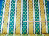 by yard Scalamandre Woven Stripe Satin Stripe Classic Green Gold Medallion Daisy Sunflower