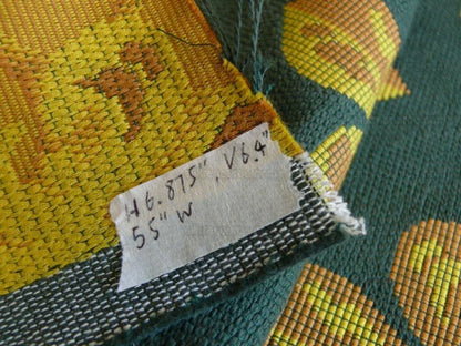 Bty Scalamandre Epingle Fluer De Lys Hunter Green Gold Historical Cotton