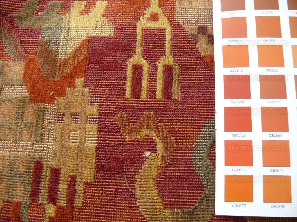 Clarence House Tapestry Epingle Brahmaputra In Red Orange Bty